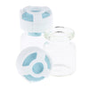 Pack 20pcs Clear Empty Glass Refillable Vials Powder Liquid Containers Blue 3ml