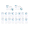 Pack 20pcs Clear Empty Glass Refillable Vials Powder Liquid Containers Blue 3ml