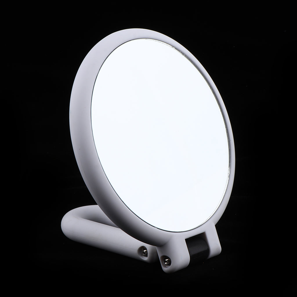 Round Handheld Double Side Makeup Mirror Magnifying Mirror w/ Hanger Hole X15