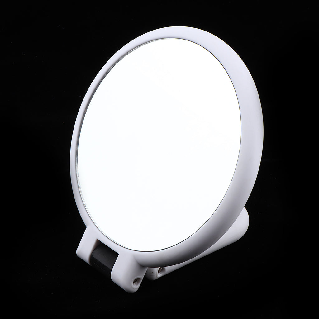 Round Handheld Double Side Makeup Mirror Magnifying Mirror w/ Hanger Hole X15