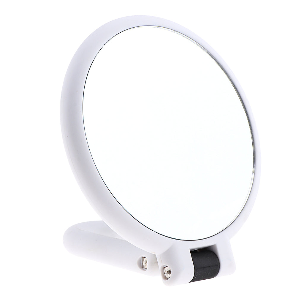 Round Handheld Double Side Makeup Mirror Magnifying Mirror w/ Hanger Hole X15