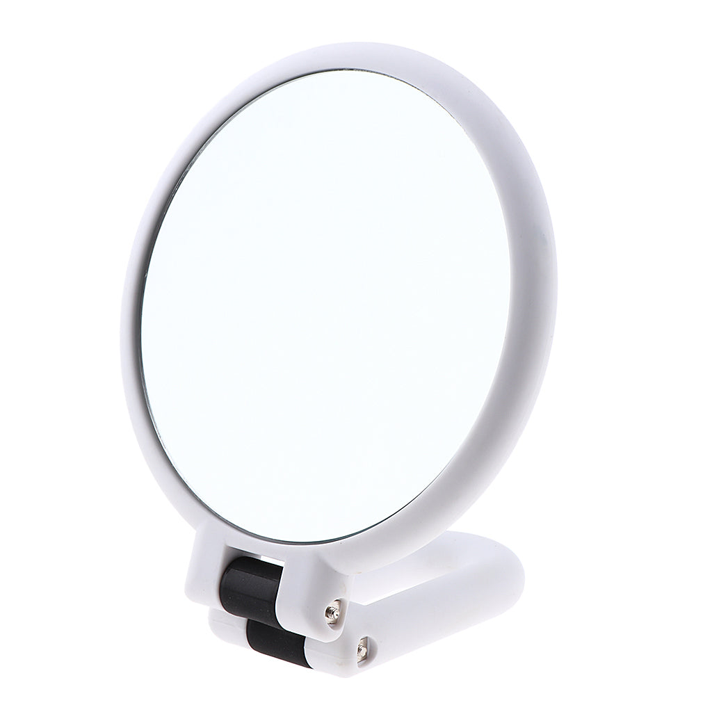 Round Handheld Double Side Makeup Mirror Magnifying Mirror w/ Hanger Hole X15