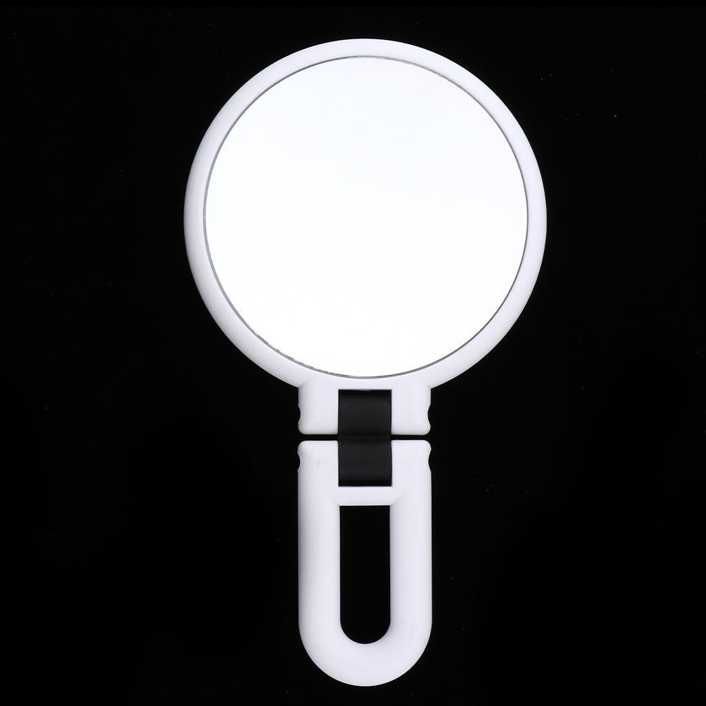 Round Handheld Double Side Makeup Mirror Magnifying Mirror w/ Hanger Hole X15