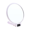 Round Handheld Double Side Makeup Mirror Magnifying Mirror w/ Hanger Hole X10