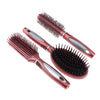 3Pcs Pro Hair Care Detangling Brush Massage Hairbrush Set Portable Red