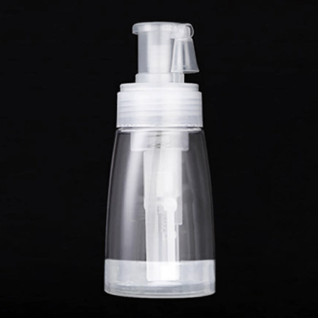 Empty Clear Powder Spray Bottle with Locking Nozzle for Loose Bath Powder