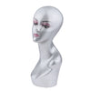 Female Mannequin Head Model Wigs Hat Cap Sunglass Display Metallic Silver