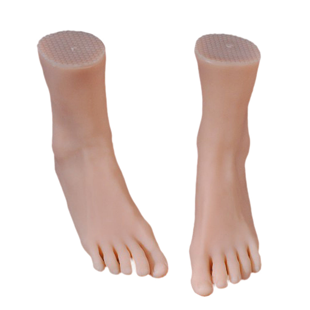 1 pair Lifesize Soft Mannequin Foot Model for Nail Tattoo Practice Display