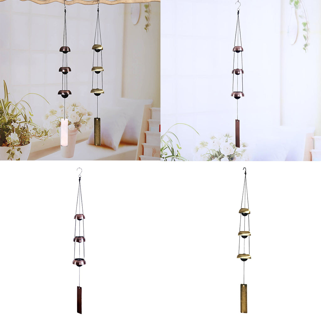 Novelty Wind Chime WindBell Hanging Pendant Home Garden Decor Crafts Brass