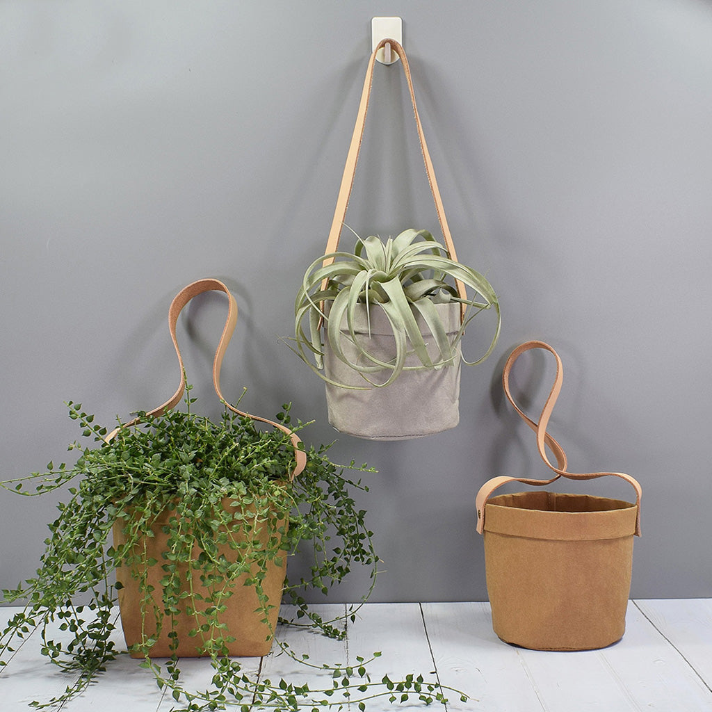 Hanging Kraft Paper Plant Pot Basket Planter Flower Pot Square 13cm