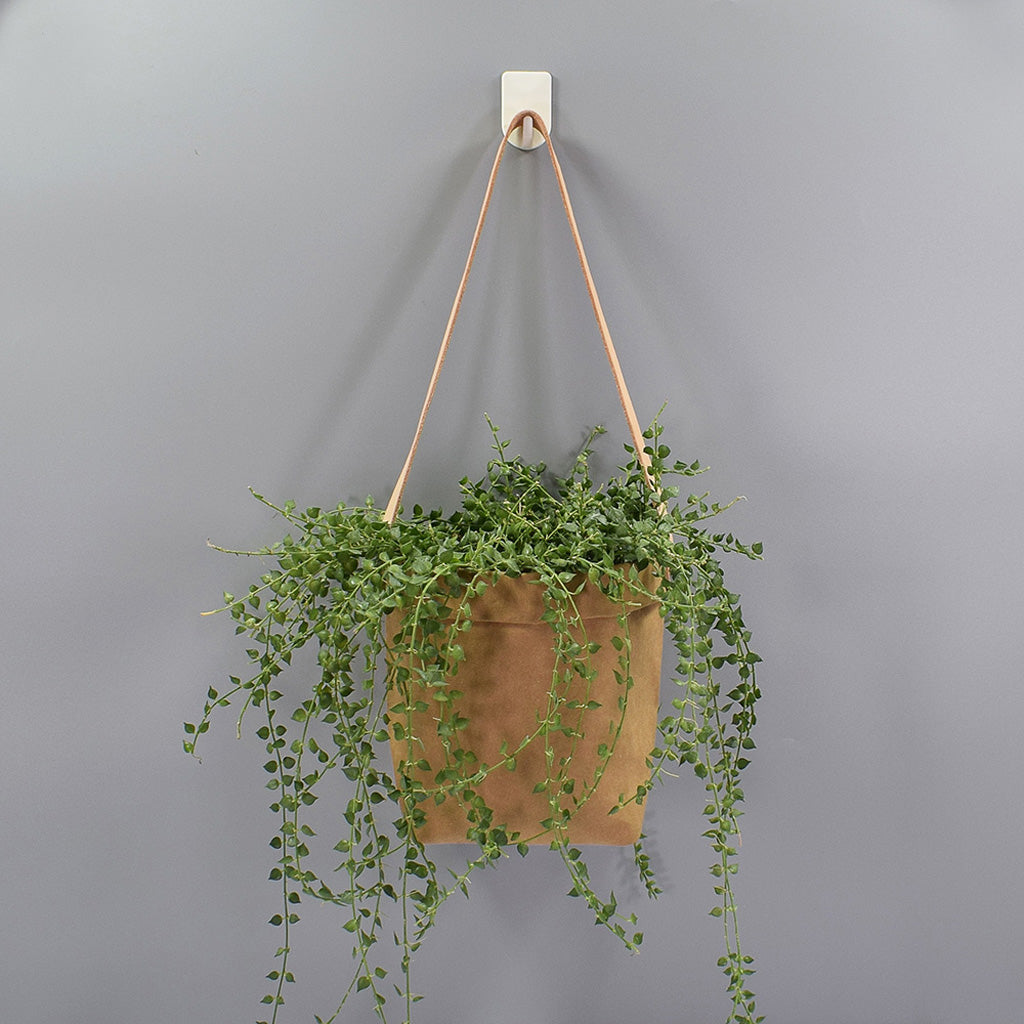 Hanging Kraft Paper Plant Pot Basket Planter Flower Pot Square 13cm