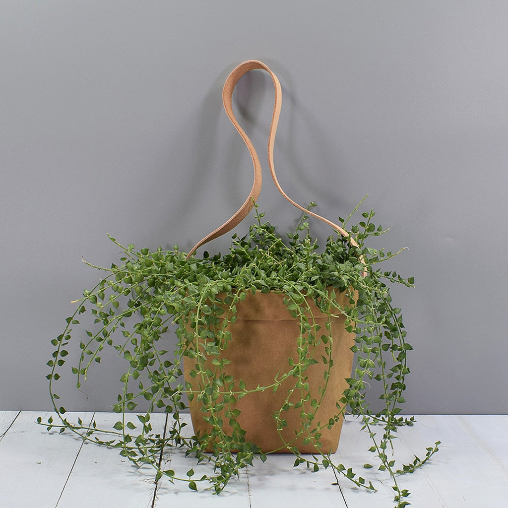 Hanging Kraft Paper Plant Pot Basket Planter Flower Pot Square 13cm