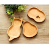 Natural Beech Mini Wood Kids Plate Fruit and Dessert Plate Set 11.5x23cm Cat