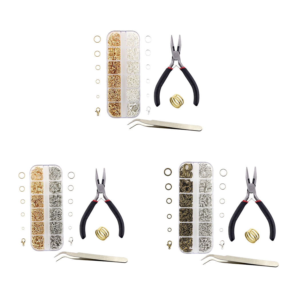 1Set Jewelry Making Beading Repair Tools Kit Jewelry Findings Gold Silver