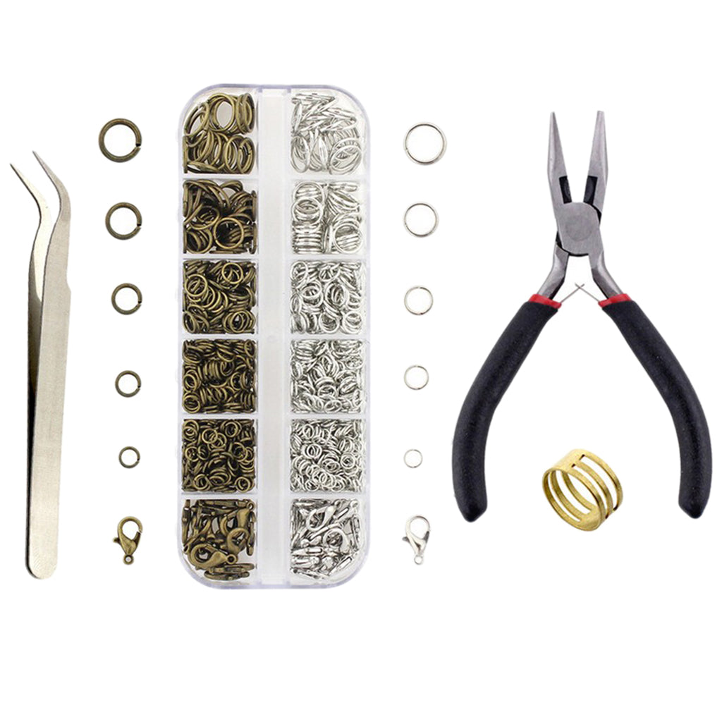 1Set Jewelry Making Beading Repair Tools Kit Jewelry Findings Bronze White K