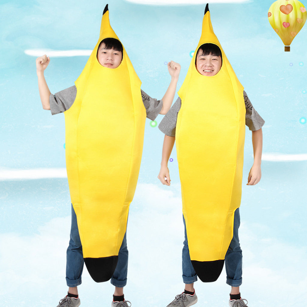 Funny Adult Banana Fancy Dress Costume Outfit Party Festival Cosplay Suit