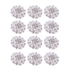 12 Pieces Bling Clear Rhinestone Crystal Flower Brooches Pins Set Flower 1