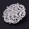 12 Pieces Bling Clear Rhinestone Crystal Flower Brooches Pins Set Flower 1