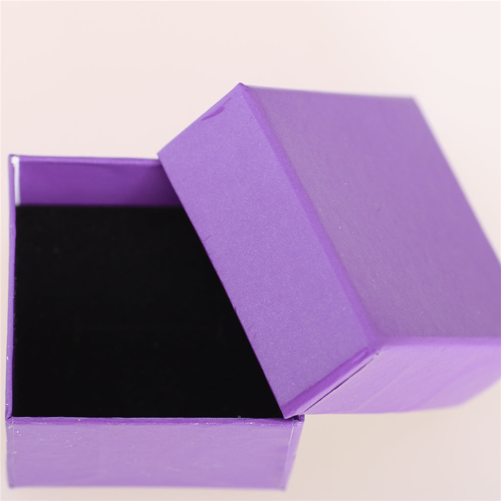 24 Pieces Square Gift Box Ring Earring Mini Box Jewelry Storage Purple