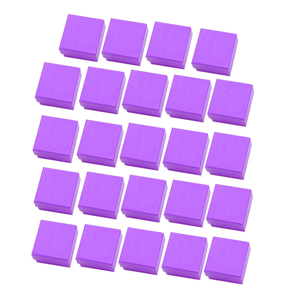 24 Pieces Square Gift Box Ring Earring Mini Box Jewelry Storage Purple