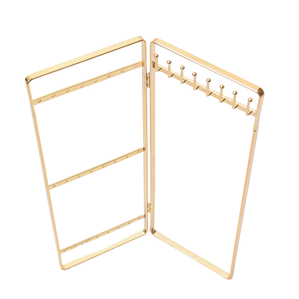 Double Panel Jewelry Display Rack Hanging Earrings Stand Jewelry Organizer