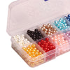 Colored Faux Pearls No Hole ABS Plastic Beads DIY Jewelry Making 600pcs 6mm