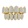 18K Gold Plated Micro Pave Top Bottom CUSTOM GRILL SET Mouth Teeth Grill #2