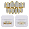 18K Gold Plated Micro Pave Top Bottom CUSTOM GRILL SET Mouth Teeth Grill #2