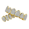 18K Gold Plated Micro Pave Top Bottom CUSTOM GRILL SET Mouth Teeth Grill #2