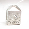 50pcs Laser Cut It's a Boy Candy Gift Boxes Ribbons Baby Shower Favor White