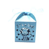 50pcs Laser Cut It's a Boy Candy Gift Boxes Ribbons Baby Shower Favor Blue