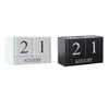 Wooden Calendar Blocks Creative Home Office Ornament Tabletop Decor White