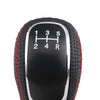 5 Speed Manual Car Gear Shift Knob Stick Shifter Lever Stitching Black+Red