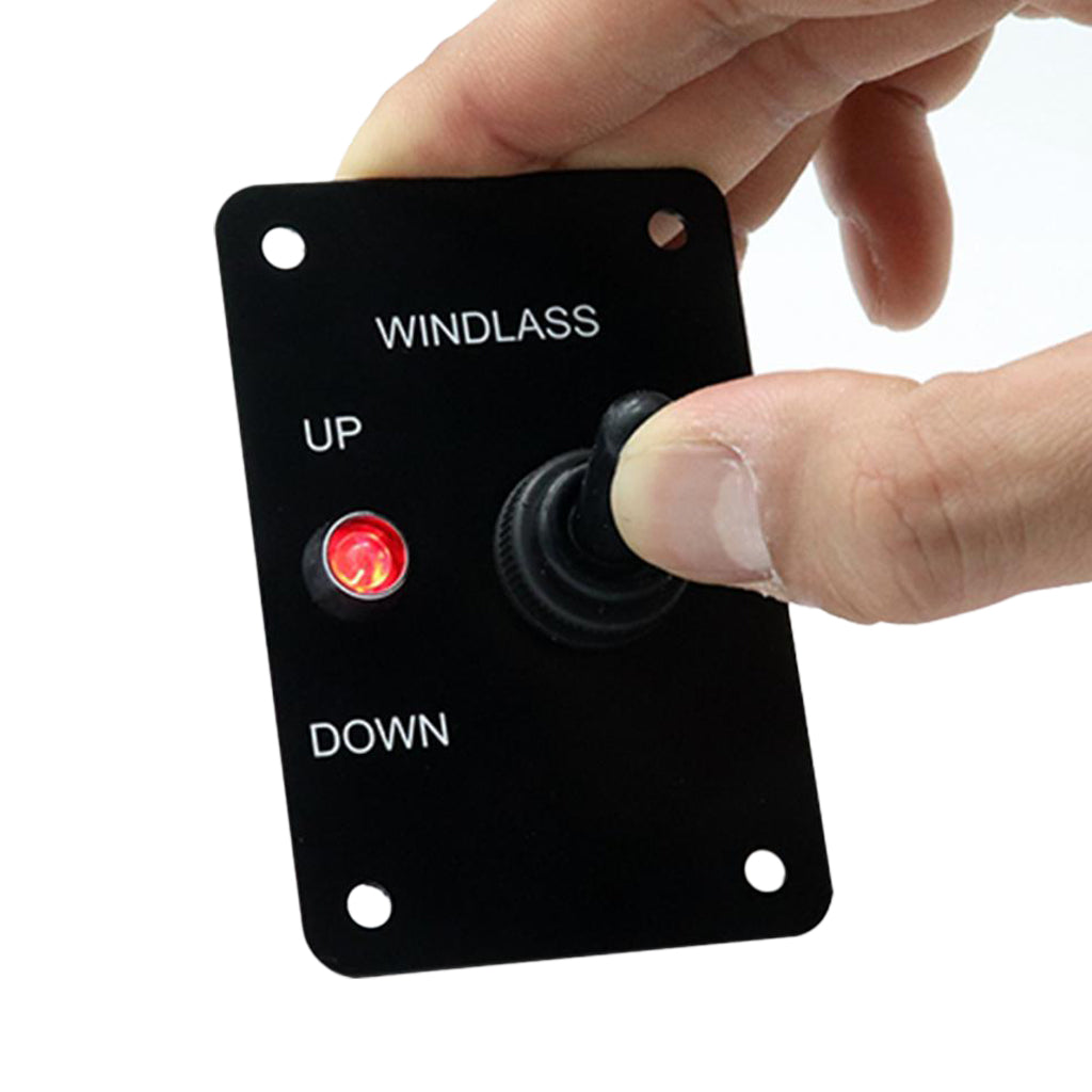 Anchor Windlass Up/Down Toggle Switch Panel with LED , 12V