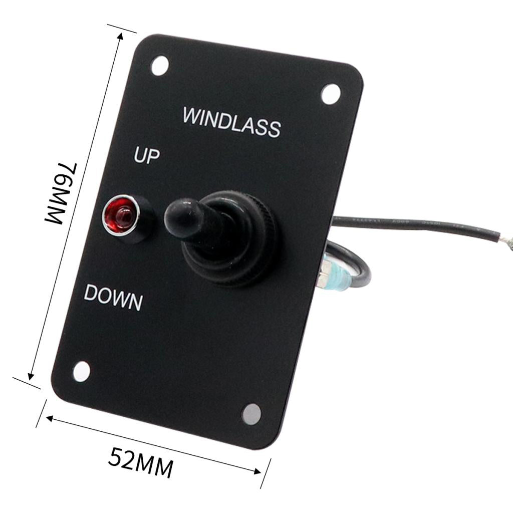 Anchor Windlass Up/Down Toggle Switch Panel with LED , 12V