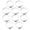 10 Pack Stainless Steel Hose Clamp Adjustable 70-90MM Range Universal