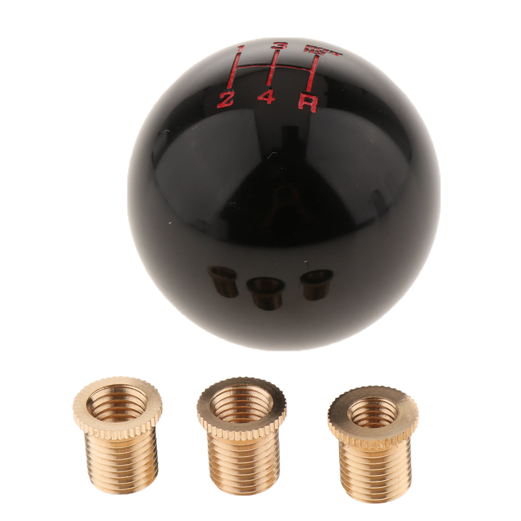 Universal Car 5 Manual Speed Round Ball Gear Shift Knob Lever  Black