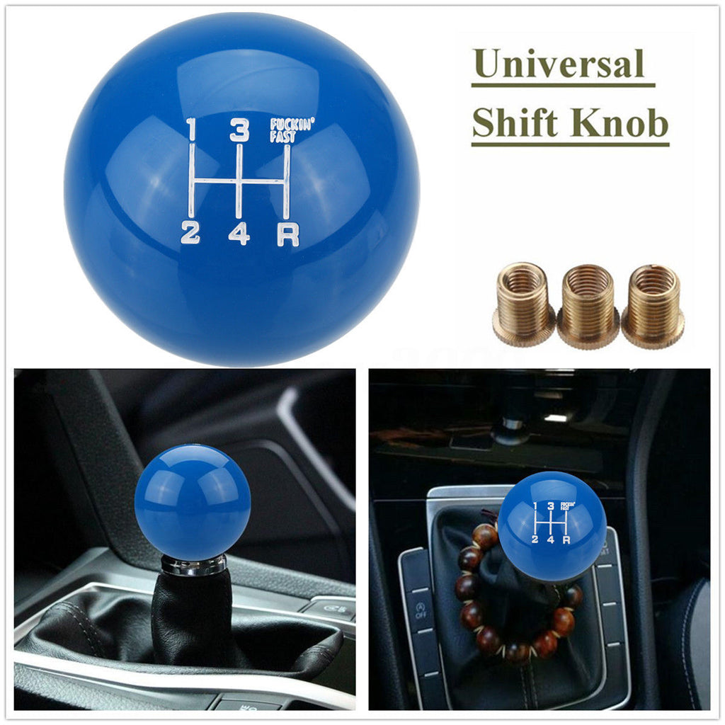 Universal Car 5 Manual Speed Round Ball Gear Shift Knob Lever  Black