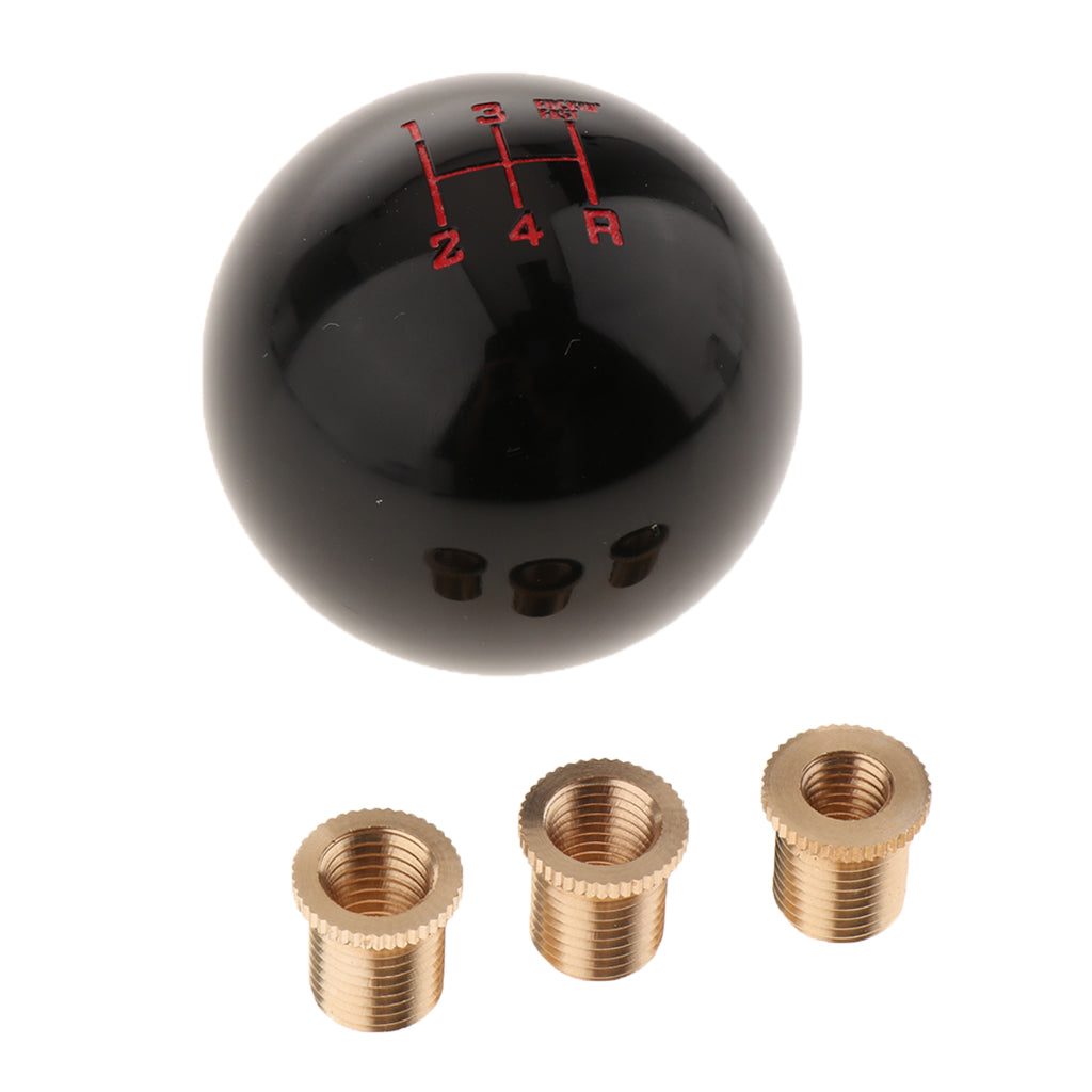 Universal Car 5 Manual Speed Round Ball Gear Shift Knob Lever  Black