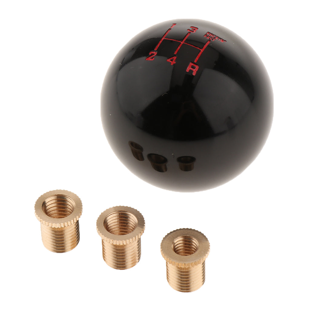 Universal Car 5 Manual Speed Round Ball Gear Shift Knob Lever  Black