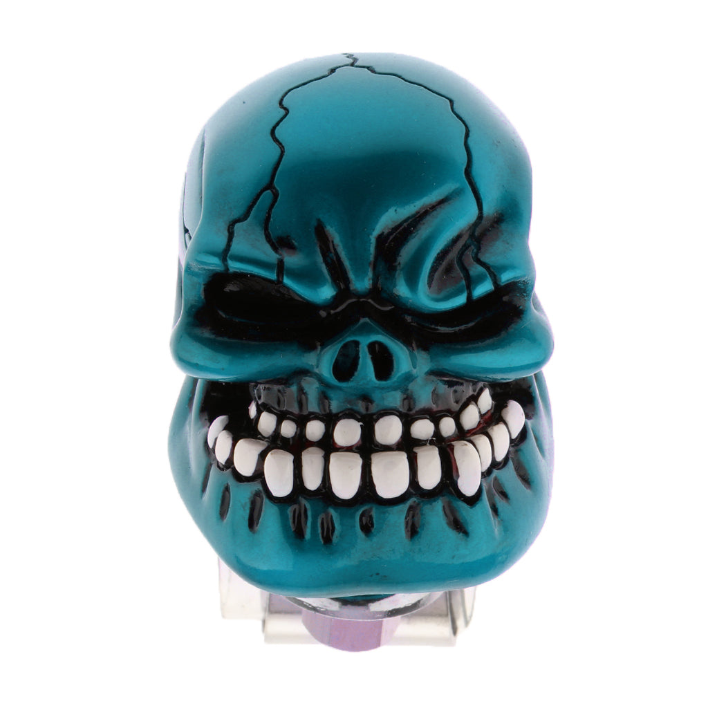 1PC Skull Head Car Steering Wheel Spinner Suicide Knob Handle Booster Blue