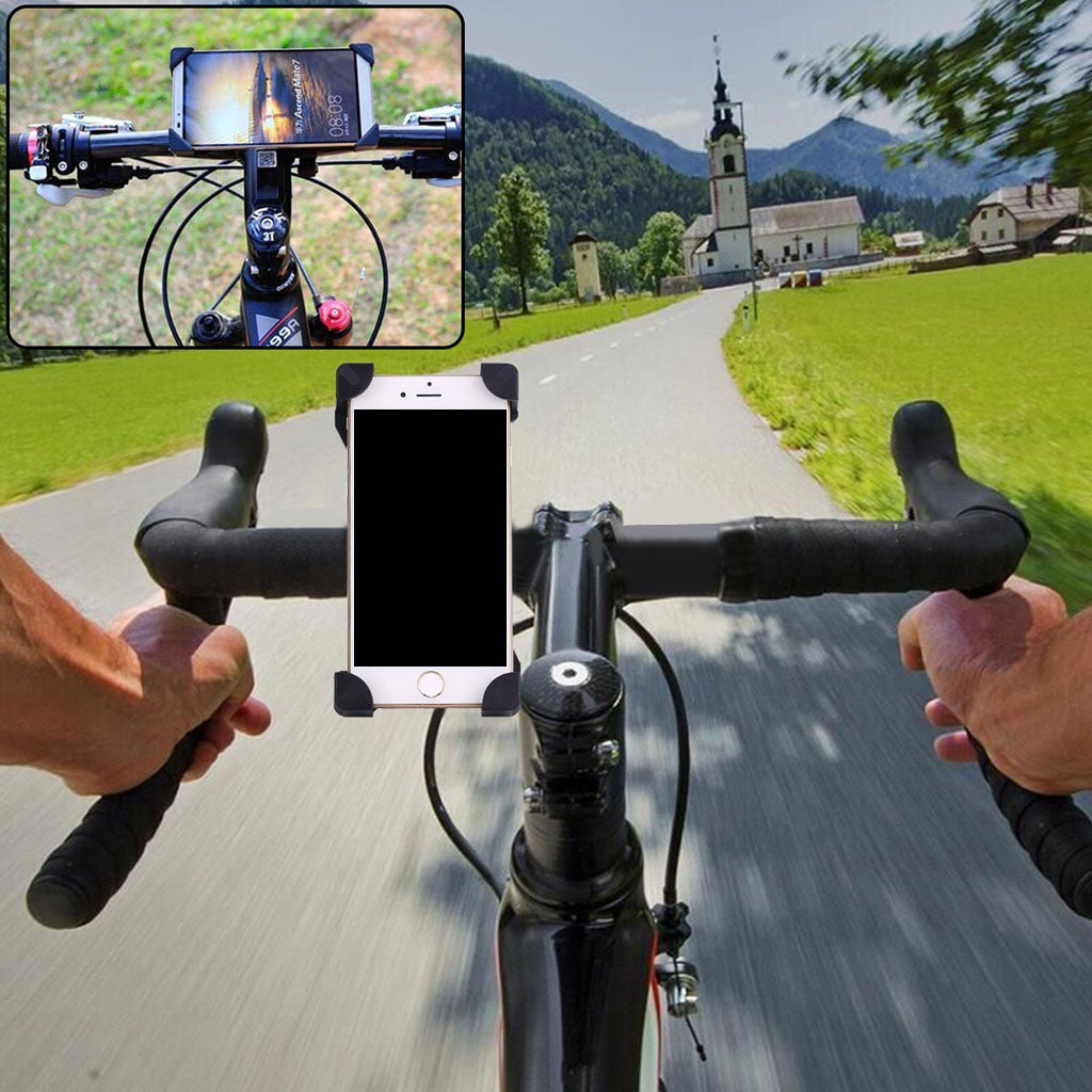 360 Degree Motorcycle Bike Bicycle Handlebar Mount Holder for Phone/GPS Red