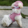 Princess Dress Design Pet Dog Mesh Harness Clothes Apparel  Black Size L