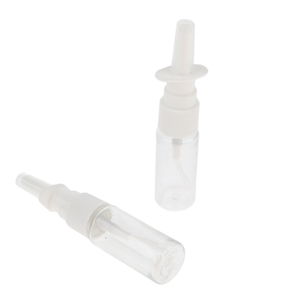 20 Pieces Empty Refillable Nasal Spray Bottles Fine Mist Nose Vials 15ml