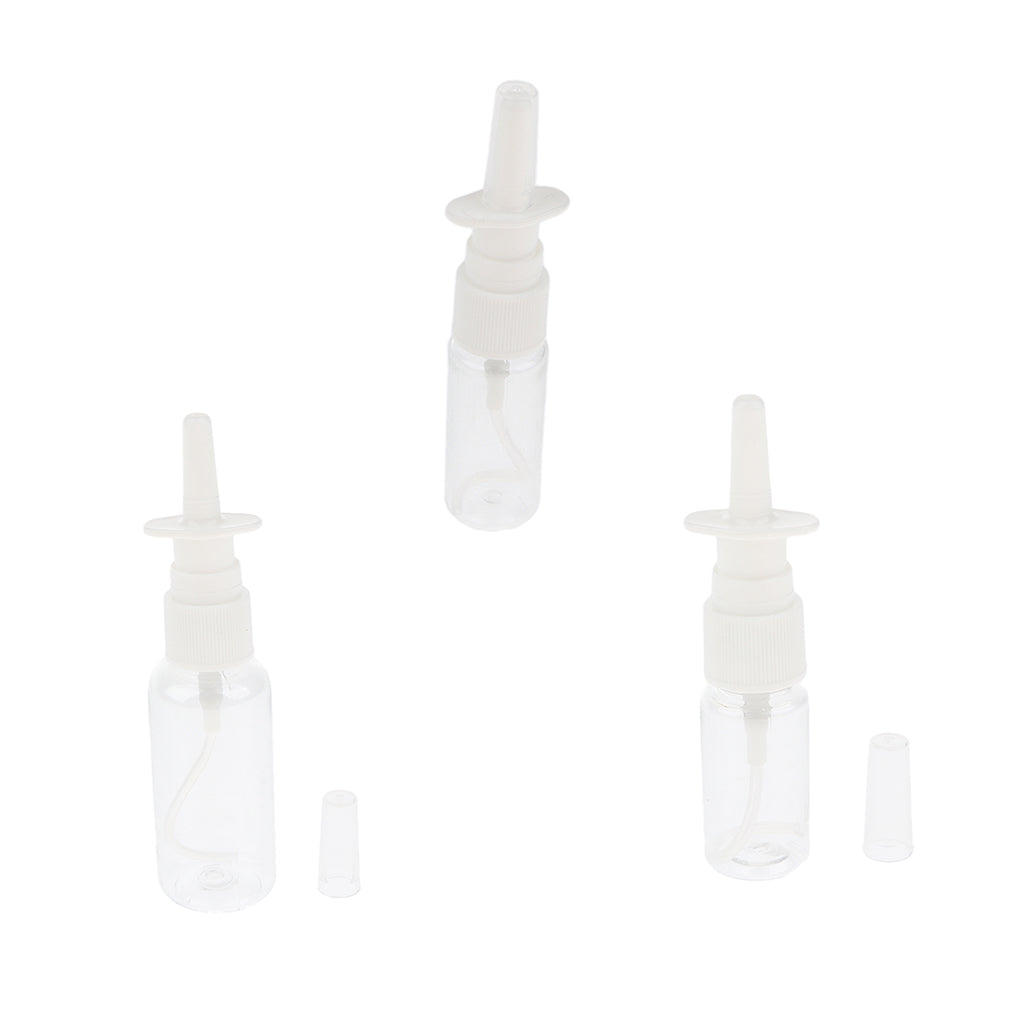 20 Pieces Empty Refillable Nasal Spray Bottles Fine Mist Nose Vials 10ml