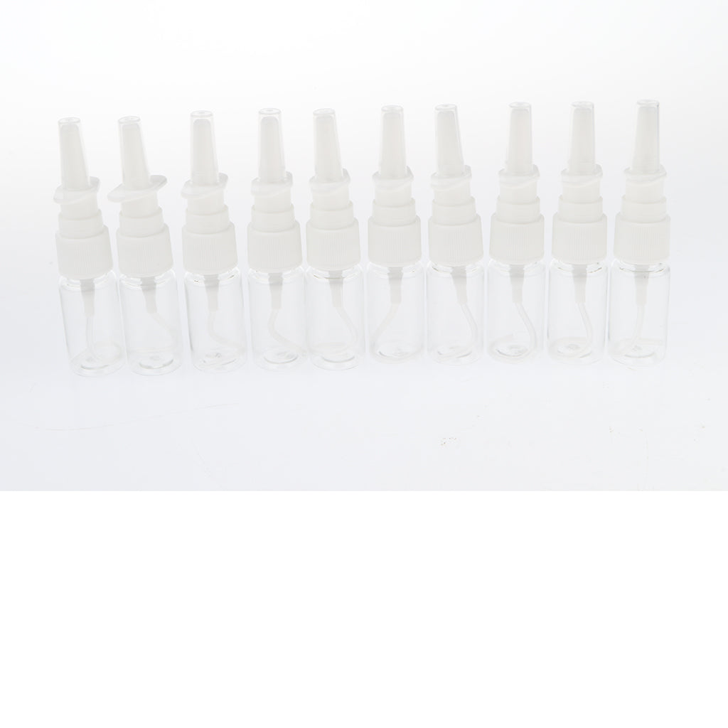 20 Pieces Empty Refillable Nasal Spray Bottles Fine Mist Nose Vials 10ml