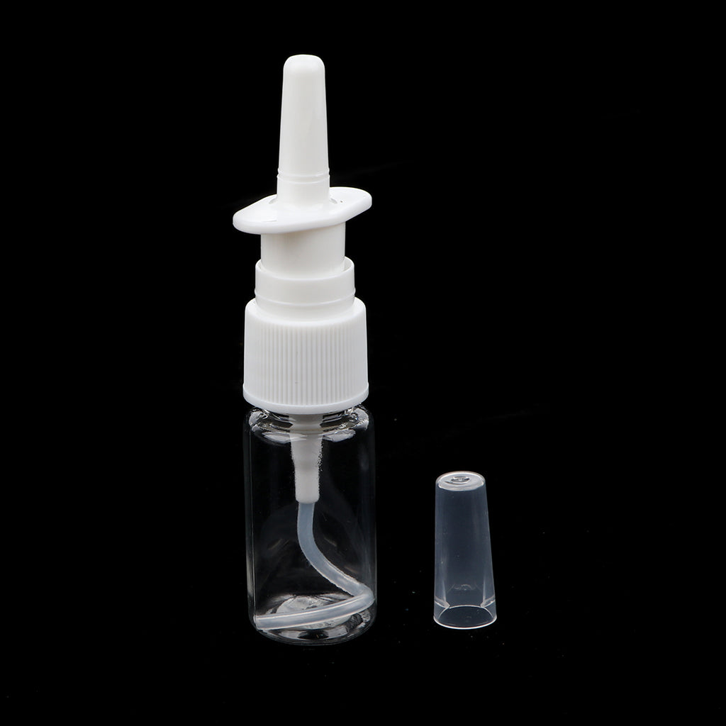 20 Pieces Empty Refillable Nasal Spray Bottles Fine Mist Nose Vials 10ml