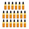 20 Pieces Mini Empty Glass Essential Oil Refillable Brown Amber Bottles 3ML