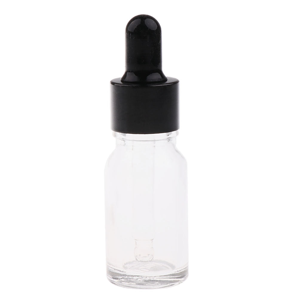 12 Pieces Empty Essential Oil Bottles Liquid Aromatherapy Dropper Clear 15ML