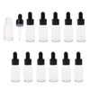 12 Pieces Empty Essential Oil Bottles Liquid Aromatherapy Dropper Clear 15ML